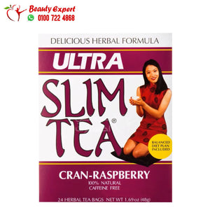 Hobe Labs Ultra Slim Tea Cran-Raspberry Caffeine Free 24 Herbal Tea Bags 1.69 oz (48 g) image 0