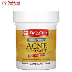 De La Cruz Acne Treatment Ointment with 10% Sulfur Maximum Strength 2.6 oz (73.7 g) image 0