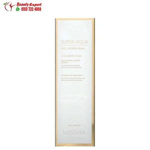 Missha Super Aqua Cell Renew Snail Cleansing Foam 3.38 fl oz (100 ml) image 1