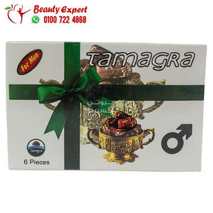 تماجرا بلح الاصلي باللوز للانتصاب للرجال وتأخير القذف 6 قطع Tamagra image 0