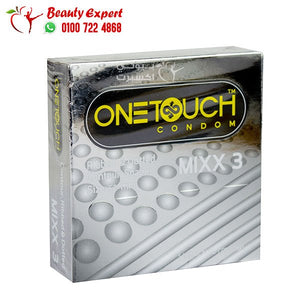 واقي ذكري منقط ومضلع ميكس من ون تاتش، 3 قطع OneTouch MIXX Dibbed Dotted Contour Lubricated Condom image 1