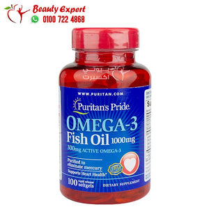 puritan's pride omega 3 fish oil 1000mg 100 softgels image 0