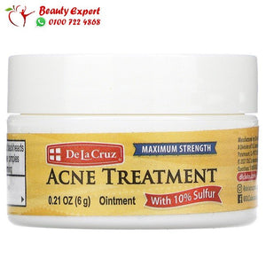 دي لا كروز مرهم الكبريت لعلاج حب الشباب والتخلص من الرؤوس السوداء حجم 6 جرام - De La Cruz Acne Treatment Ointment image 0