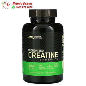 حبوب الكرياتين لكمال الاجسام والرياضيين 100 قرص - Optimum Nutrition Micronized Creatine capsules image 0