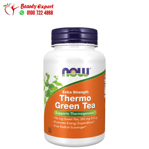 NOW Foods Thermo Green Tea Extra Strength 90 Veg Capsules image 0