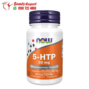 NOW Foods 5-HTP 50 mg 30 Veg Capsules image 0