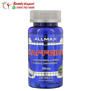 اقراص الكافيين لحرق الدهون وتعزيز طاقة الجسم تركيز 200 مجم 100 قرص – ALLMAX Nutrition Caffeine image 0