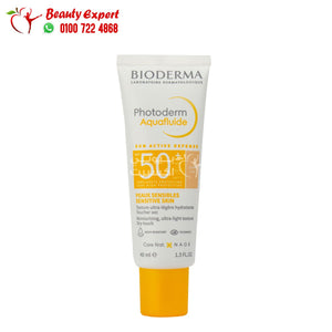 bioderma photoderm aquafluide spf 50+ 40ml واقي شمس ذهبي فوتوديرم أكوافلويد بيوديرما image 2