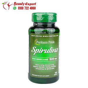 puritan's pride spirulina 500 mg 100 capsules image 0