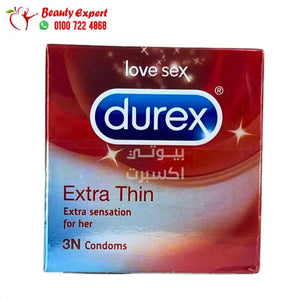durex extra thin extra sensation for her 3 condoms - ديوركس واقي ذكري رفيع لاحساس أكثر لها 3 كندوم image 0