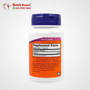 Now Foods ميلاتونين، 3 ملغ، 60 كبسولة image 1