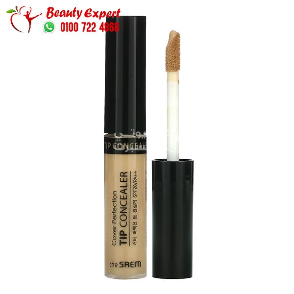 The Saem Cover Perfection Tip Concealer SPF 28 PA++ 01 Clear Beige 0.23 oz image 0