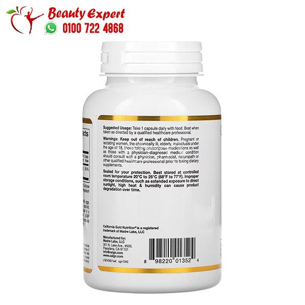 California Gold Nutrition Selenium Yeast-Free 200 mcg 180 Veggie Capsules image 1