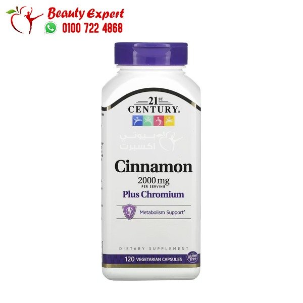 21st Century Cinnamon Plus Chromium 500 mg 120 Vegetarian Capsules image 0