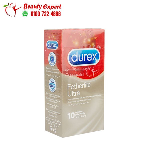 durex fetherlite ultra واقي ذكري رقيق لإحساس أروع بلا حدود من ديوركس 10 واقيات ذكرية image 1