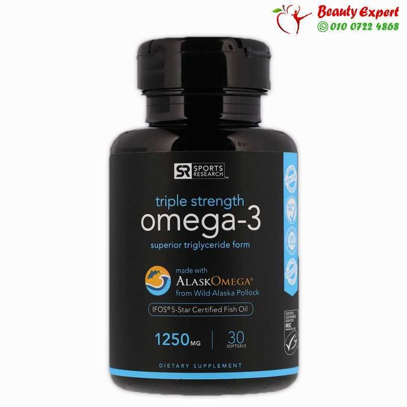 Sports Research Triple Strength Omega-3 1250 mg 30 Softgels image 0