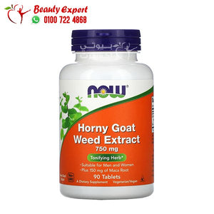 NOW Foods Horny Goat Weed Extract 750 mg 90 Tablets image 0