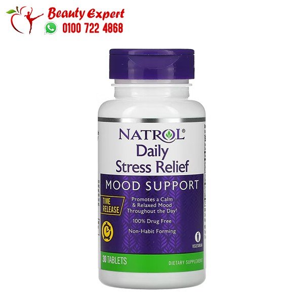 Natrol Daily Stress Relief Time Release 30 Tablets image 0