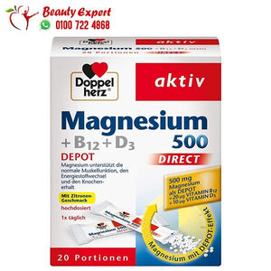 Magnesium 500 +B12 +D3 direct granulate 20 pieces 32 g image 0