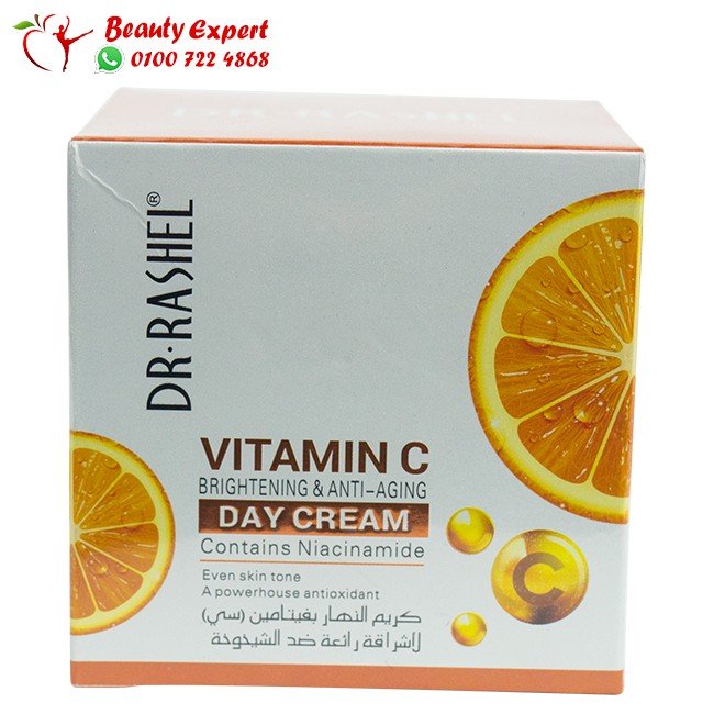 كريم النهار بفيتامين سي لاشراقة رائعة ضد الشيخوخة 50جم dr.rashel image 0