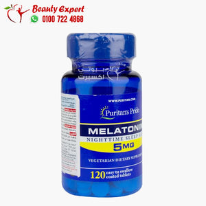 puritan's pride melatonin 5 mg 120 tablets image 1