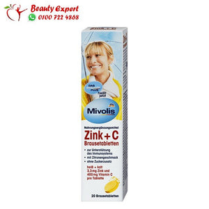 zinc + vitamin c mivolis 20 effervescent tablets image 1
