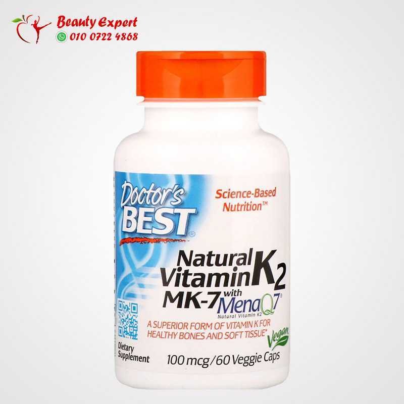 Doctor's Best MK7، المميز بـفيتامين k2 الطبيعي MenaQ7، بـ 100 ميكروغرام، 60 كبسولة image 0