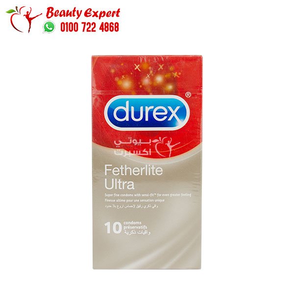 durex fetherlite ultra واقي ذكري رقيق لإحساس أروع بلا حدود من ديوركس 10 واقيات ذكرية image 0