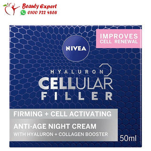NIVEA Hyaluron Cellular Filler Anti-Age Night Cream + collagen booster 50 ml image 4