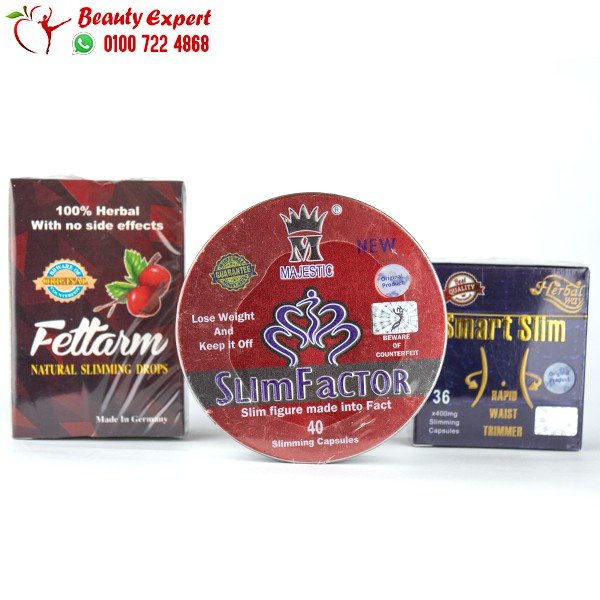 كورس سليم فاكتور slim factor للتخسيس + كبسولات smart slim + نقط fettarm image 0