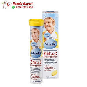 zinc + vitamin c mivolis 20 effervescent tablets image 0