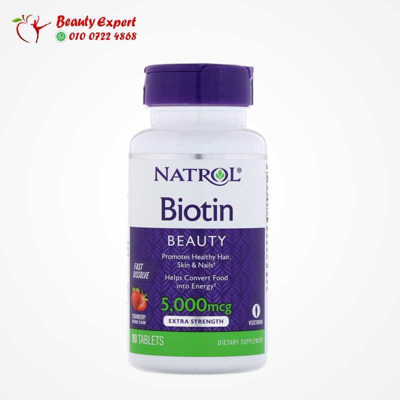 Natrol Biotin Strawberry 5 000 mcg 90 Tablets image 0