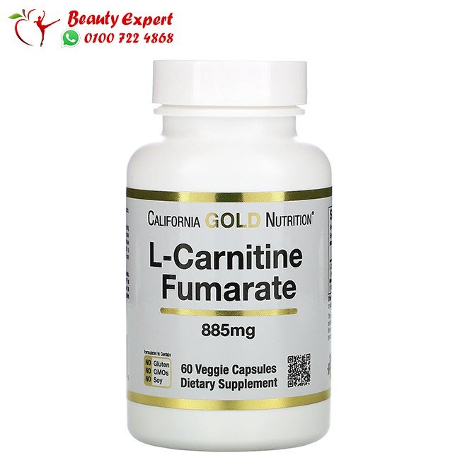 كبسولات ال كارنتين فومارت 60 كبسولة لتعزيز حرق الدهون - L-Carnitine California Gold Nutrition image 0