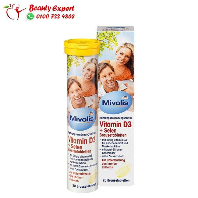 vitamin d3 + selenium mivolis 20 effervescent tablets image 0