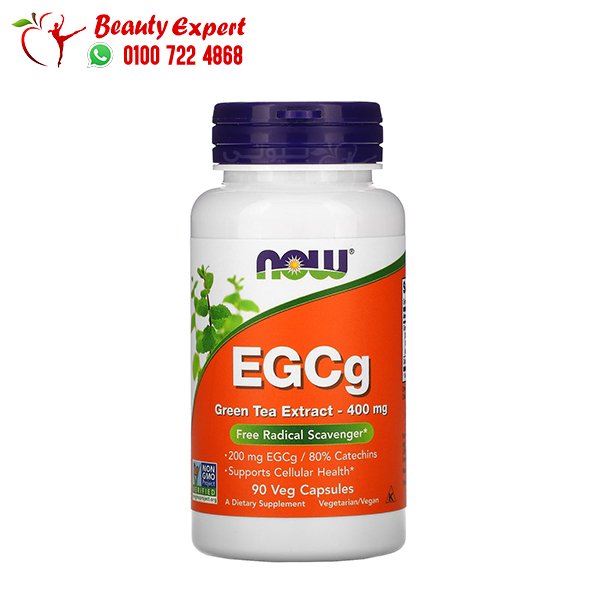 NOW Foods‏ إيبيجالوكاتشين جاليت (EGCg)، مستخلص الشاي الأخضر، 400 ملجم، 90 كبسولة نباتية image 0