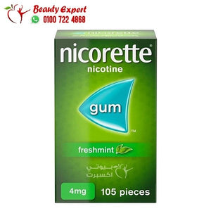 لبان نيكوريت فريش مينت nicorette gum 4mg fresh mint تركيز 4 مجم عدد 105 قطعة image 0