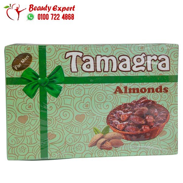 تماجرا بلح الاصلي باللوز للانتصاب للرجال وتأخير القذف 8 قطع Tamagra image 0