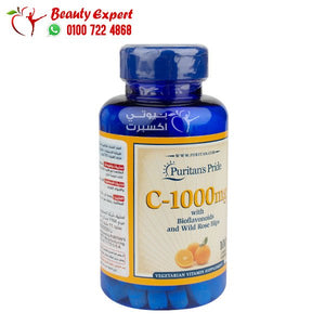 Vitamin C-1000 mg with Bioflavonoids & Rose Hips 100 Caplets puritans pride image 1