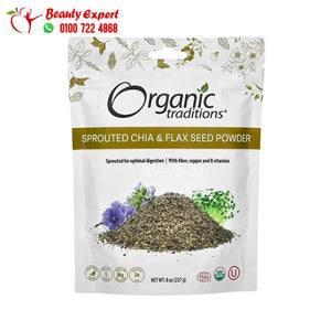 Organic Traditions Sprouted Chia & Flax Seed Powder 8 oz (227 g) image 2
