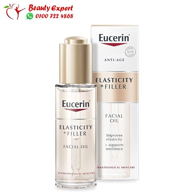 زيت يوسيرين لتجاعيد الوجه بزيت الأرغان وفيتامين E 30ml - eucerin elasticity filler facial oil image 0