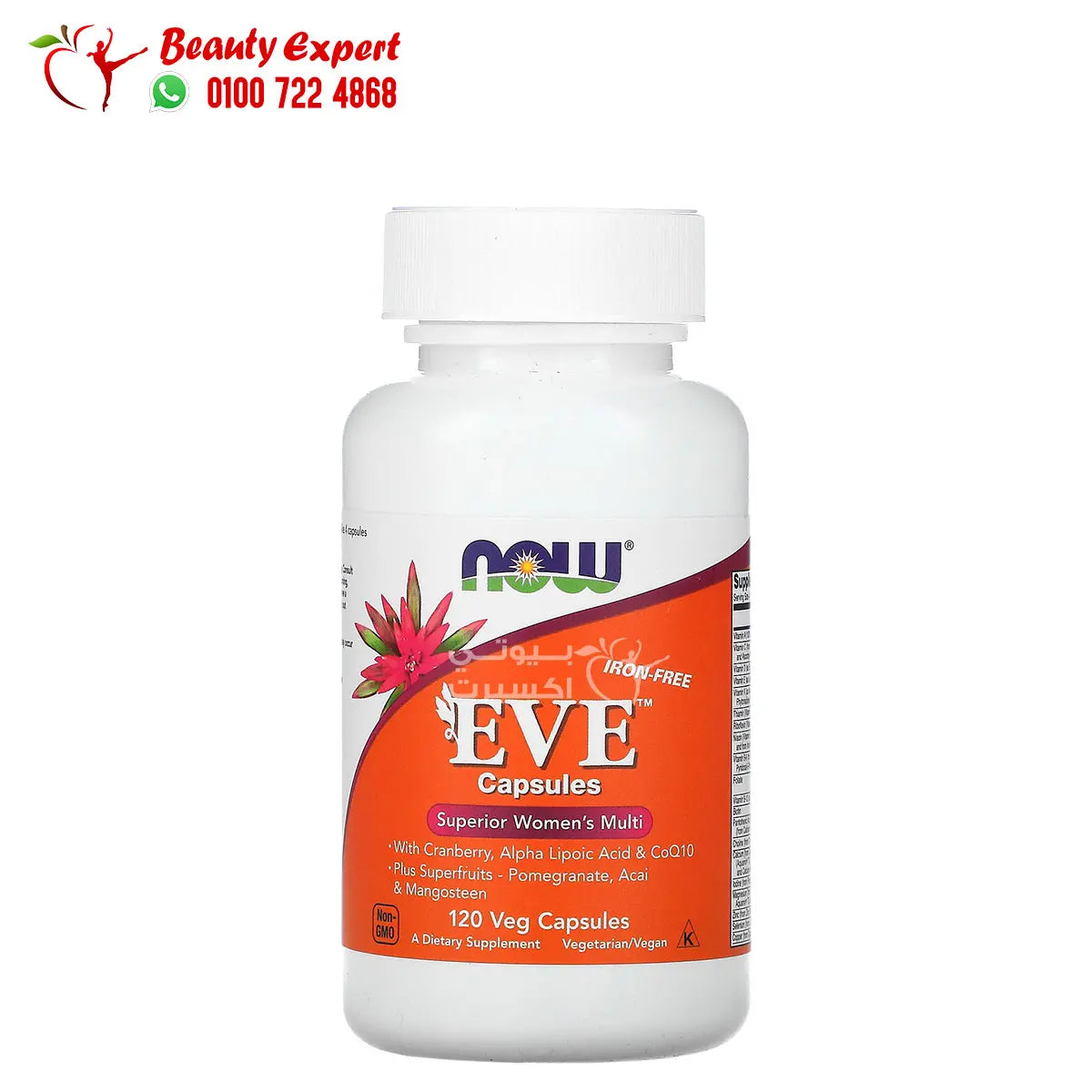 NOW Foods Eve Capsules Superior Women's Multi Iron-Free 120 Veg Capsules image 0